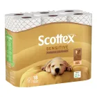 Papel Higiénico Scottex Sensitive - 18 Rollos, 2 Capas