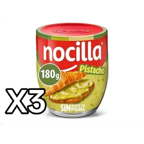 Nocilla Sin Aceite de Palma - 3 X Crema de Cacao Pistacho 180g