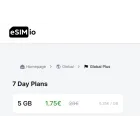 5GB eSIM Válida por 7 Días en 150+ Países