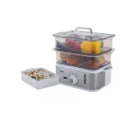 Vaporera de Cocina Jata con 6,8 L y 2 Cestas saludables.