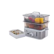 Vaporera de Cocina Jata con 6,8 L y 2 Cestas saludables.
