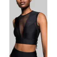 Reebok Crop Top Negro Mariposa