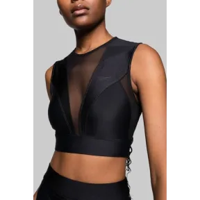 Reebok Crop Top Negro Mariposa