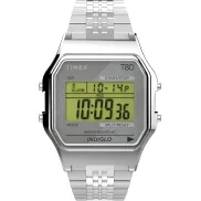 Reloj Digital Pac-Man Timex T80 de Acero Inoxidable 34 mm