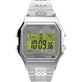 Reloj Digital Pac-Man Timex T80 de Acero Inoxidable 34 mm