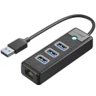 Hub Ethernet USB ORICO con 3 puertos