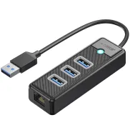 Hub Ethernet USB ORICO con 3 puertos