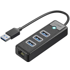 Hub Ethernet USB ORICO con 3 puertos
