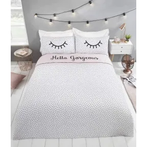 Ropa de Cama Reversible de Lunares para Cama Individual