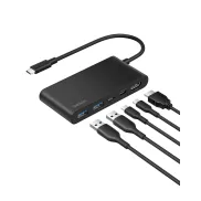 Hub USB C Belkin 5 Puertos con HDMI 4K y PD 100W