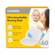 Discos absorbentes respirables Medela para lactancia, 60 unidades