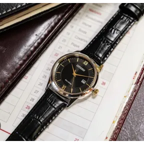 Reloj solar Citizen Eco-Drive, 40mm, piel y esfera negra