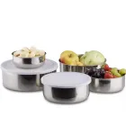 Fiambreras Herméticas de Acero Inoxidable con Tapa de Plástico