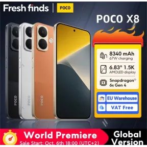 POCO X8 5G: Batería 8340 mAh, Snapdragon, 67W HyperCharge