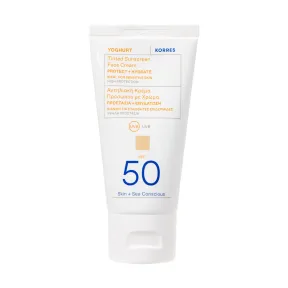 Crema Solar Facial con Color SPF50 Korres Yoghurt 50 ml