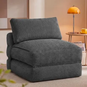 Sofá Cama Plegable VASAGLE de Pana y Espuma Densa 89x195 cm