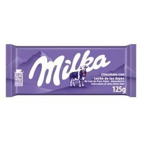 Tableta de Chocolate con Leche Milka 125gr - 9 uds a 1€