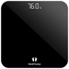 Báscula Digital de Baño Negra, Alta Precisión, 180 kg