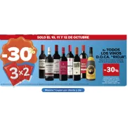 3x2 en Vinos D.O.Ca Rioja + 30% reembolso en cupón