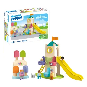 Torre Aventura Playmobil Junior con Noria y Heladería