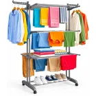 Tendedero Torre Plegable con Ruedas - 4 Niveles y Alas