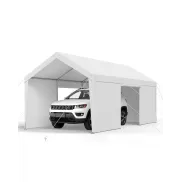 Cochera Resistente 3,05 x 6,09 m con Paredes y Puerta Desmontable