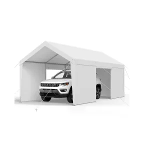 Cochera Resistente 3,05 x 6,09 m con Paredes y Puerta Desmontable