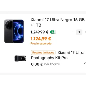 Xiaomi 17 Ultra 16GB 1TB + Kit de Fotografía GRATIS
