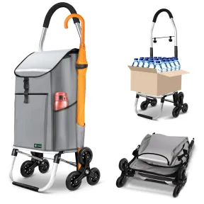 Carrito de Compra Plegable 6 Ruedas con Bolsa Desmontable