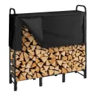 Estante de Leña de Metal 122x32c, Soporte Resistente 181kg