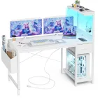 Escritorio Gaming 120x50 cm con LED RGB y Organizador