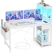 Escritorio Gaming 120x50 cm con LED RGB y Organizador