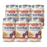 Potitos Sin Gluten de Pollo y Patatitas Nutribén +6 Meses 6x235g