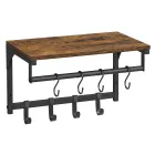 Perchero de Pared VASAGLE con Estante y 8 Ganchos 40x24 cm