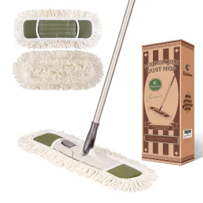 Trapeador de polvo Eyliden con mopas de microfibra y mango ajustable
