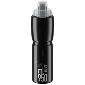 Botella de agua para ciclismo ELITE Jet Plus Negro 950ml