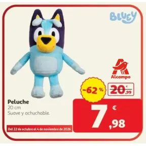 Peluche suave de Bluey 20 cm - Solo 7,98€