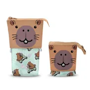 Estuche Portatodo Cute Verde - Capybara de Oh My Pop 12x17 cm