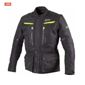 Chaqueta textil negroneón para motocicleta GMS Gear