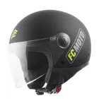 Casco a reacción negro mateamarillo FC-Moto Square-RS TALLAS S M