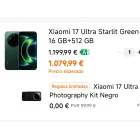 Xiaomi 17 Ultra 512GB + Kit Fotografía GRATIS, solo 972€