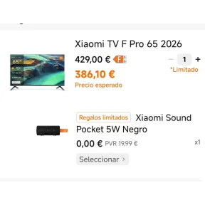 Xiaomi TV F Pro 65": QLED 4K HDR y Altavoz Bluetooth GRATIS.