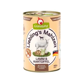 Cordero Granatapet: Comida húmeda para perros 6x400 gr