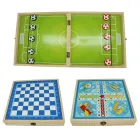 Multifuncional Juego de Mesa Plegable: Ajedrez, Ludo y Sling Puck