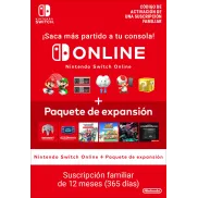 Suscripción Familiar a Nintendo Switch Online + Expansión
