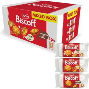 Galletas sándwich Lotus Biscoff 3 sabores 16x50g