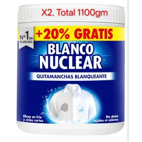 Blanco Nuclear Quitamanchas en Polvo 1100gr (450 + 100 gr)