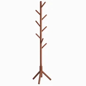 Perchero de Madera YMYNY, Árbol de Pie con 8 Ganchos