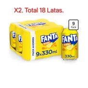 Fanta Limón Bajo en Calorías Pack de 18 Latas 330 ml