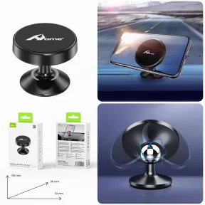 Soporte para coche: soporte magnético ajustable 360° para móvil